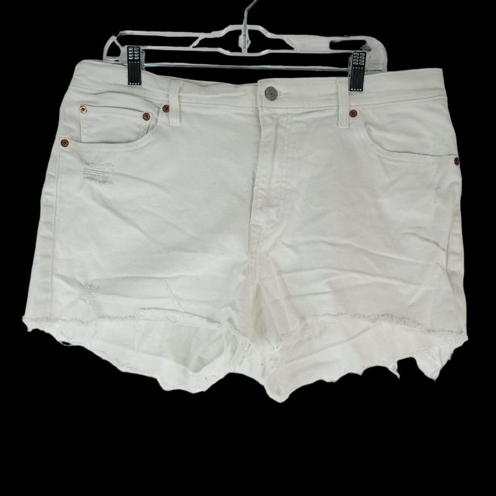 Levi’s High Rise Denim Shorts Size 34 White